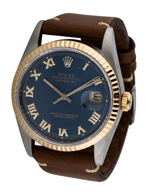 rolex oyster perpetual date leather band|Rolex Oyster Perpetual datejust band.